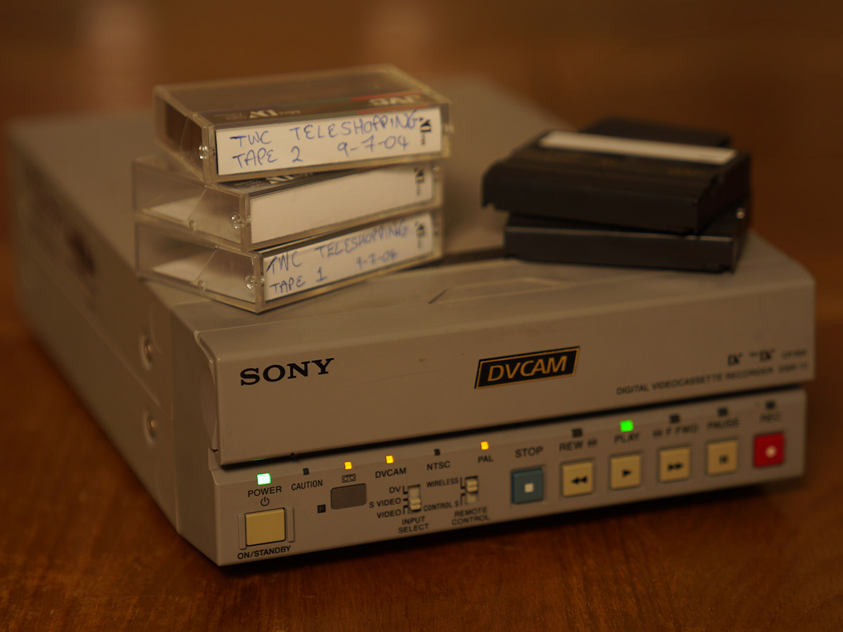 Sony DSR-11 DVCAM deck with MiniDV and DVCAM tapes